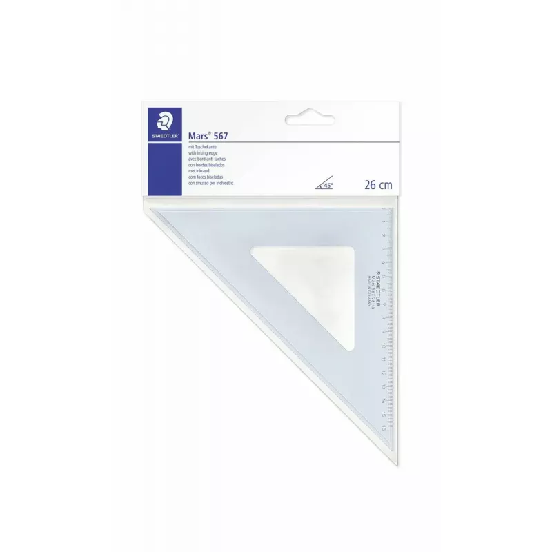 STAEDTLER Mars 567 26-45 Trojuholník Geodreieck, 26 cm, 45/45 stupňov