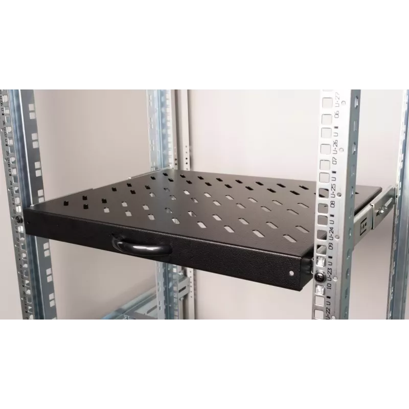 Equip výsuvná polica 19', 1U, 600MM, čierna