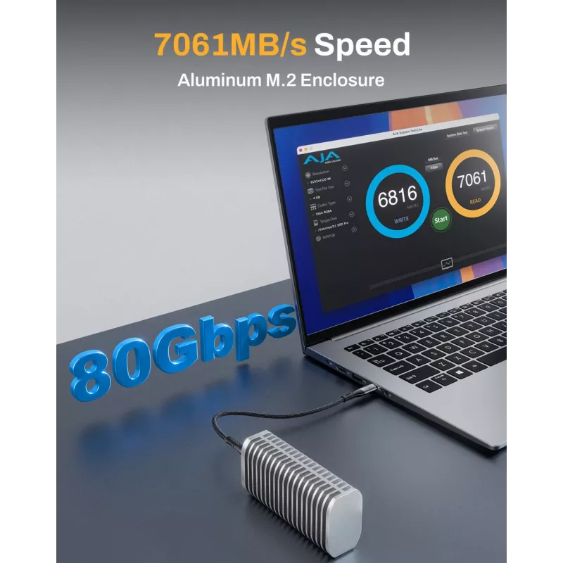 TerraMaster D1 SSD Pro puzdro na SSD hliníkové M.2