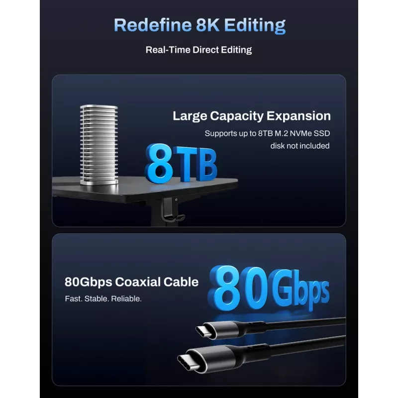TerraMaster D1 SSD Pro puzdro na SSD hliníkové M.2