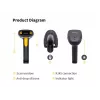 Ručný čítač kódov Equip USB 1D so stojanom LED káblový 1,8m
