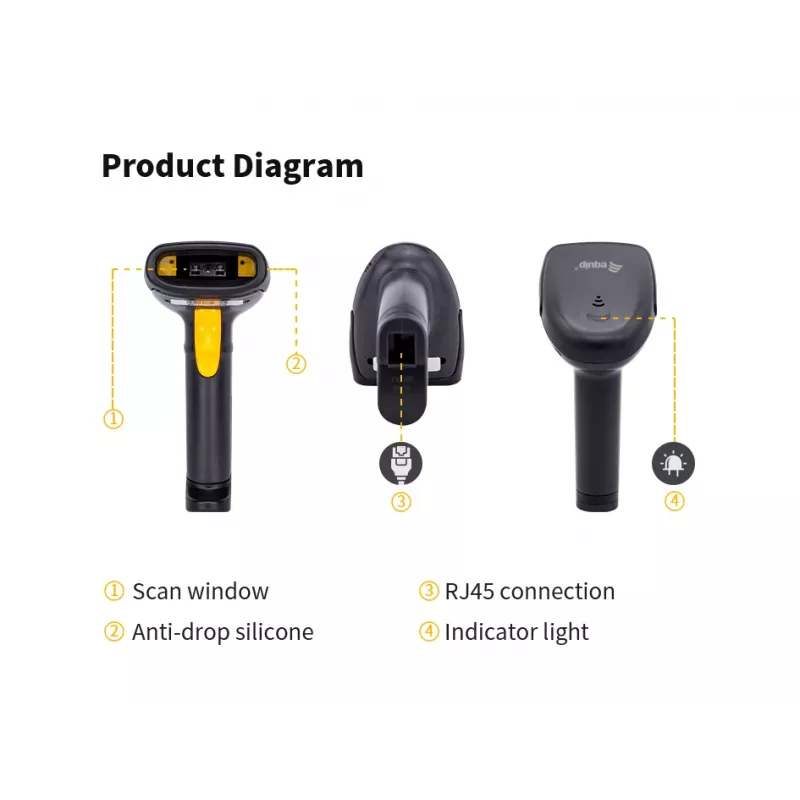 Ručný čítač kódov Equip USB 1D so stojanom LED káblový 1,8m