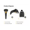 Equip USB 2D čítač kódov, so stojanom
