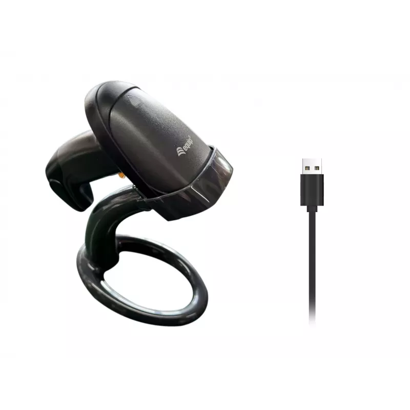 Equip bezdrôtový 1D laserový čítač kódov, so stojanom