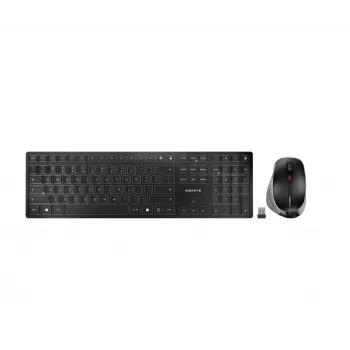 CHERRY DW 9500 tenká klávesnica myš v cene univerzálna RF Wireless + Bluetooth AZERTY belgická čierna, sivá