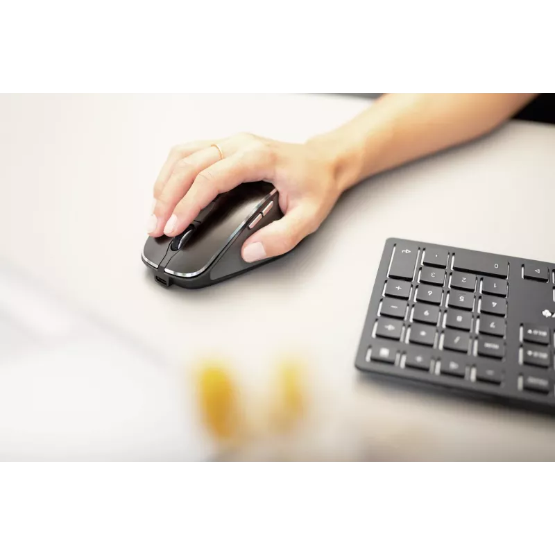 CHERRY DW 9500 tenká klávesnica myš v cene univerzálna RF Wireless + Bluetooth AZERTY belgická čierna, sivá