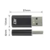 Adaptér USB-A konektor samec na USB-C konektor samica ACT AC7376 čierny