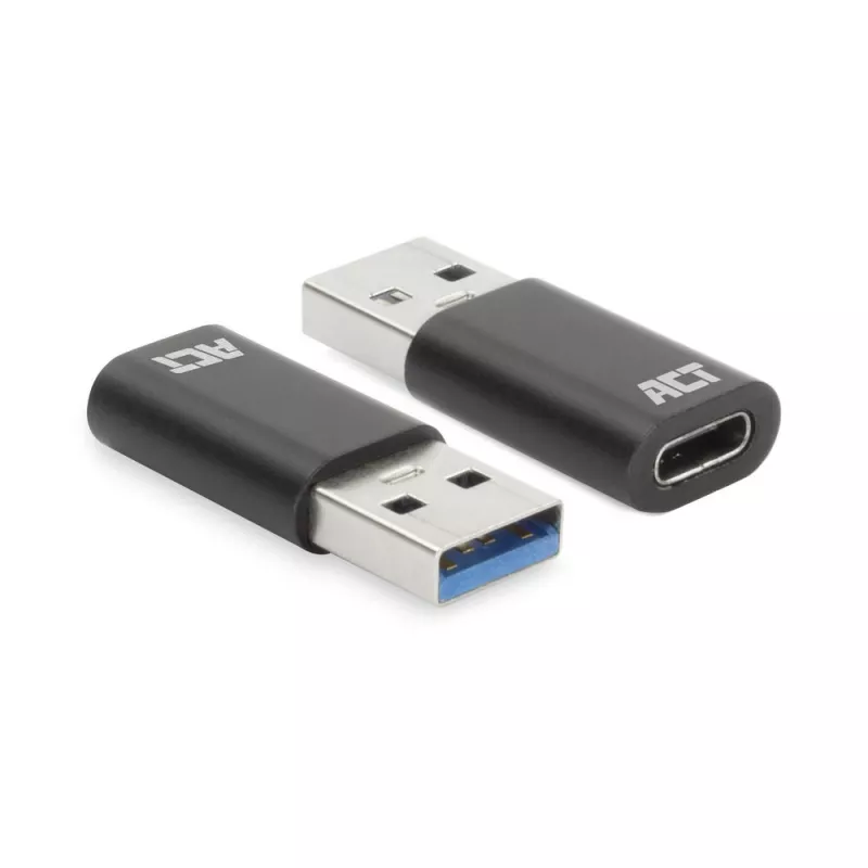 Adaptér USB-A konektor samec na USB-C konektor samica ACT AC7376 čierny