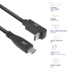 ACT USB 3.0 10Gbps 60W kábel USB Type-C (rovný) na USB Type-C (horný/dolný zahnutý), 1 meter