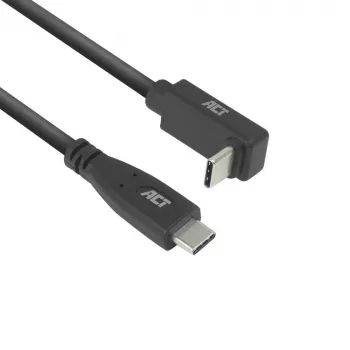 ACT USB 3.0 10Gbps 60W kábel USB Type-C (rovný) na USB Type-C (horný/dolný zahnutý), 2 metre