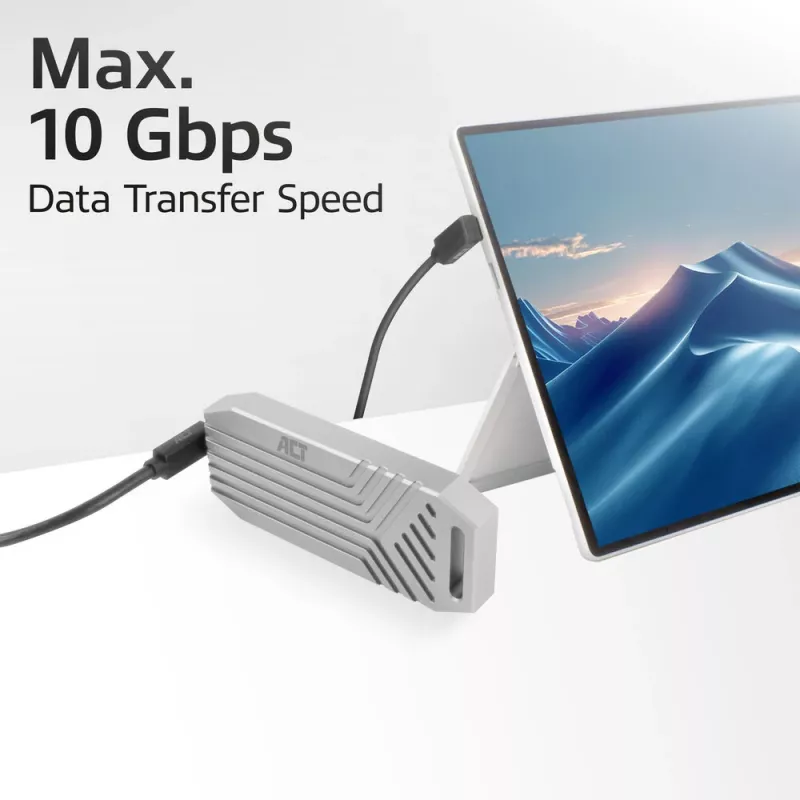 ACT USB 3.0 10Gbps 60W kábel USB Type-C (horný/dolný zahnutý) na USB Type-C (horný/dolný zahnutý), 0,5 metra