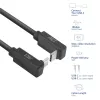 ACT USB 3.0 10Gbps 60W kábel USB Type-C (horný/dolný zahnutý) na USB Type-C (horný/dolný zahnutý), 1 meter