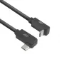 ACT USB 3.0 10 Gbit/s 60 W kábel USB Type-C (ľavý/pravý zahnutý) na USB Type-C (horný/dolný zahnutý), 0,5 metra