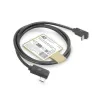 ACT USB 3.0 10 Gbit/s 60 W kábel USB Type-C (ľavý/pravý zahnutý) na USB Type-C (horný/dolný zahnutý), 0,5 metra