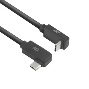 ACT USB 3.0 10Gbps 60W kábel USB Type-C (ľavý/pravý zahnutý) na USB Type-C (horný/dolný zahnutý), 2 metre