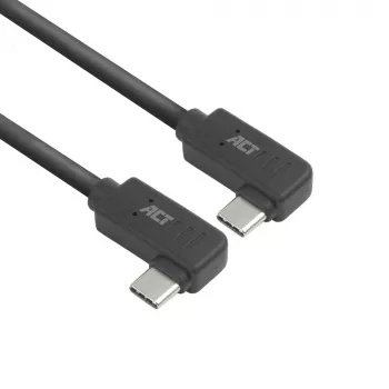 ACT USB 3.0 10 Gbit/s 60 W kábel USB Type-C (ľavý/pravý zahnutý) na USB Type-C (ľavý/pravý zahnutý), 1 meter