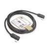 ACT USB 3.0 10 Gbit/s 60 W kábel USB Type-C (ľavý/pravý zahnutý) na USB Type-C (ľavý/pravý zahnutý), 1 meter