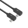 ACT USB 3.0 10Gbps 60W kábel USB Type-C® (ľavý/pravý zahnutý) na USB Type-C® (ľavý/pravý zahnutý), 2 metre