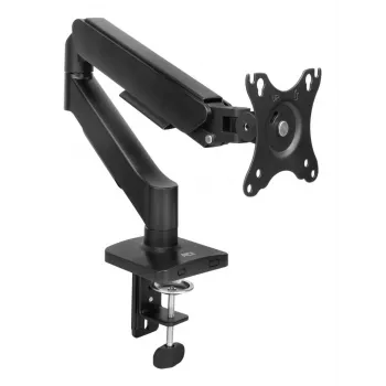Monitor rameno ACT pre 35-palcové obrazovky, plynová pružina, jeden monitor, svorka/prechodka cez stôl, do 9 kg, VESA 75x75–100x100, náklon ±45°, čierny