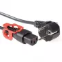ACT napájací kábel CEE 7/7 konektor samec (zahnutý) - C13 IEC Lock+ čierny 2 m, EL332S