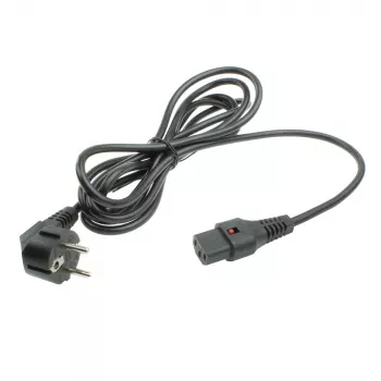 ACT napájací kábel CEE 7/7 konektor samec (zahnutý) - C13 IEC Lock čierny 5 m, EL269S