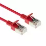 ACT červený 1 meter LSZH U/FTP CAT6A Datacenter Slimline patch kábel ochrana jazýčka s RJ45 konektormi