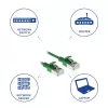 ACT zelený 1 m LSZH U/FTP CAT6A Datacenter Slimline patch kábel, bez jazýčka, s RJ45 konektormi
