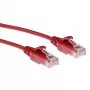 ACT červený 3 metre LSZH U/UTP CAT6 Datacenter Slimline patch kábel snagless s RJ45 konektormi