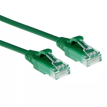 ACT zelený 2 metre LSZH U/UTP CAT6 Datacenter Slimline patch kábel s RJ45 konektormi