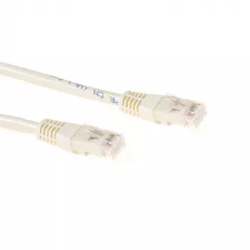 ACT slonovinový 0,5 metra U/UTP CAT6 patch kábel s RJ45 konektormi