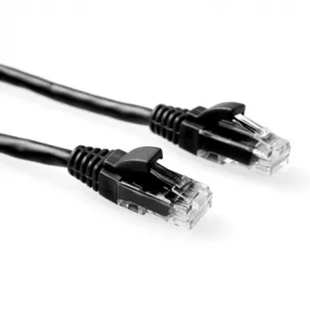 ACT čierny 0,5 m U/UTP CAT6 patch kábel, rastnasenschutz s RJ45 konektormi