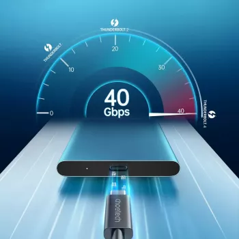USB-C na USB-C kábel Thunderbolt 4 CHOETECH — 40 Gbit/s, 100 W nabíjací výkon
