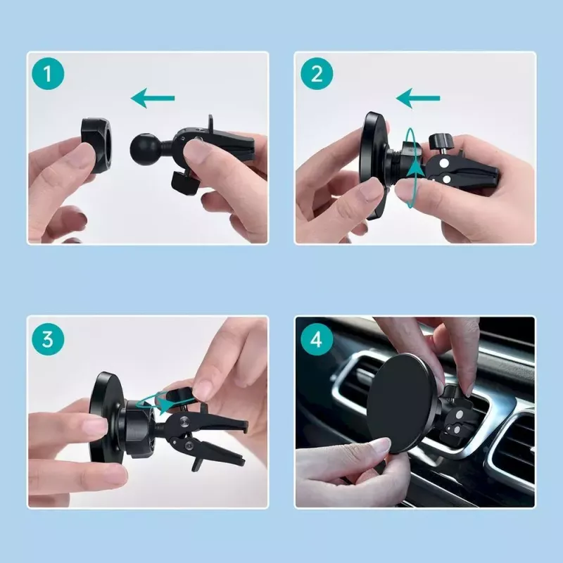 Magnetické držiak na mobil do auta CHOETECH pre iPhone 12, kompatibilné s mriežkou ventilácie, kompaktný držiak