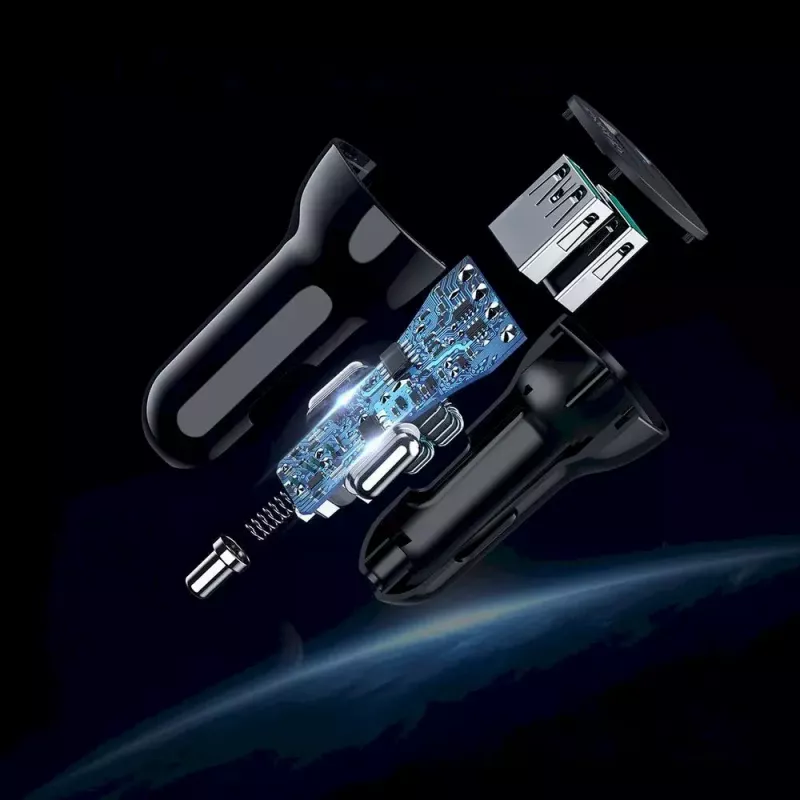 Napájací zdroj CHOETECH C0051 dual USB-A 36W QC3.0, čierny
