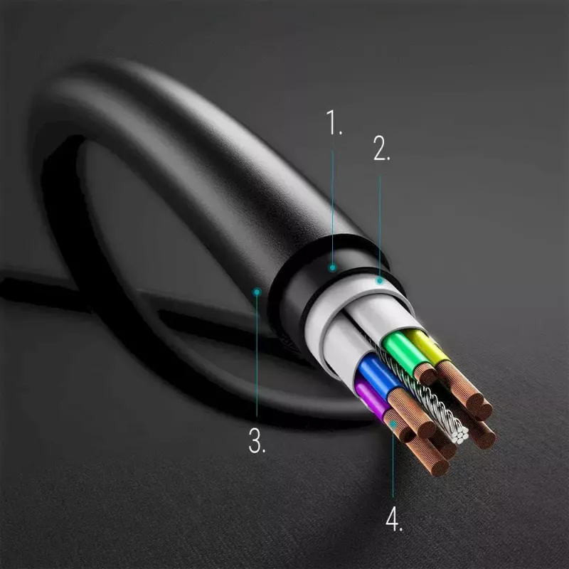 USB Type-C na Type-C kábel CHOETECH CC0004-V2, 3 m, PD 20W, čierny