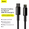Kábel Baseus Tungsten Gold 1 m čierny Lightning na USB C