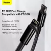 Kábel Baseus Tungsten Gold 1 m čierny Lightning na USB C