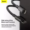 Kábel Baseus Tungsten Gold 1 m čierny Lightning na USB C