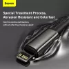 Kábel Baseus Tungsten Gold 1 m čierny Lightning na USB C