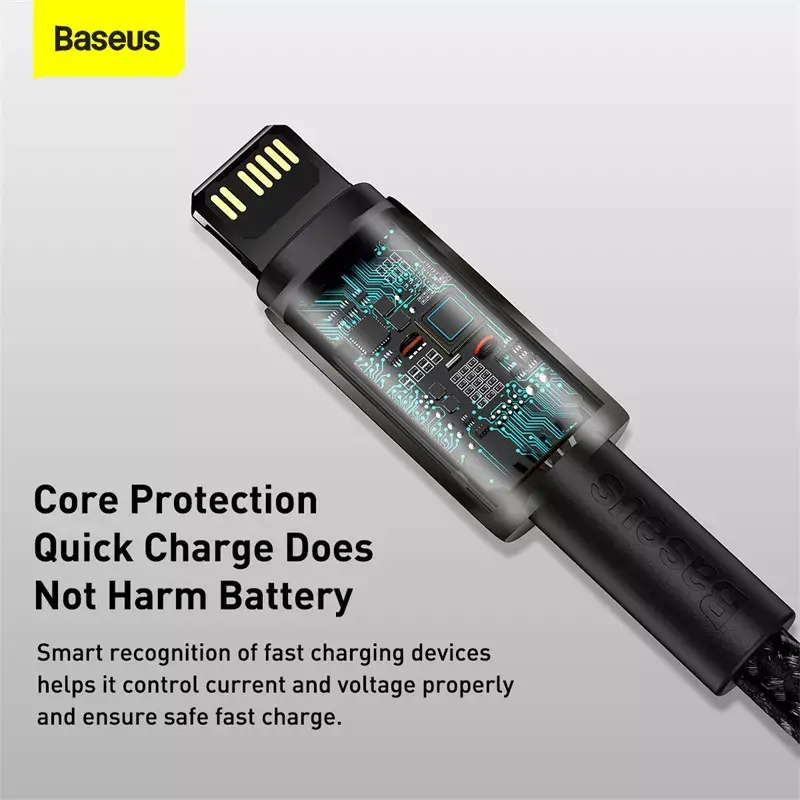 Kábel Baseus Tungsten Gold 1 m čierny Lightning na USB C