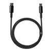 Kábel Baseus Tungsten Gold 1 m čierny Lightning na USB C
