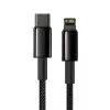 Kábel Baseus Tungsten Gold 1 m čierny Lightning na USB C