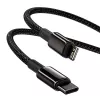 Kábel Baseus Tungsten Gold 1 m čierny Lightning na USB C