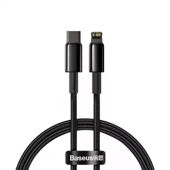 Kábel Baseus Tungsten Gold 1 m čierna Lightning na USB C