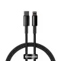 Kábel Baseus Tungsten Gold 1 m čierny Lightning na USB C
