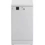 Úzka samostatne stojaca umývačka riadu BEKO DVS05024W — 10 súprav riadu, 45 cm, 49 dB, energetická trieda E