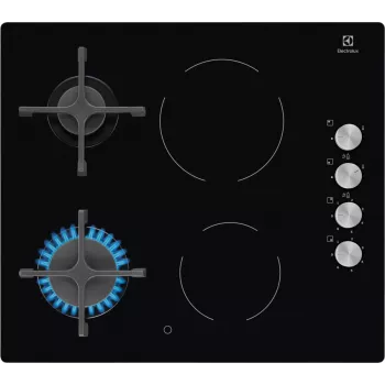 Electrolux EGE6172NOK varná doska čierna zabudovateľná 60 cm combi 4 zóny, dotykové a otočné ovládače