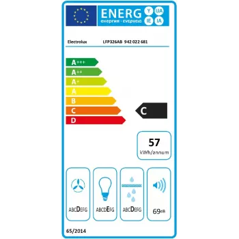 Zabudovateľný digestor Electrolux Serie 300 LFP326AB, LED, 57 dB