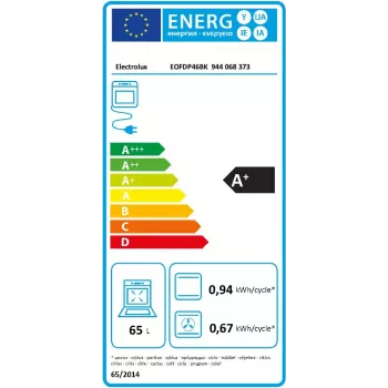 Elektrický sporák Electrolux 600 SurroundCook EOFDP46BK 65 l zabudovateľný čierny