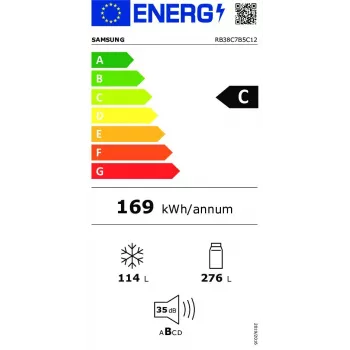 Samsung RB38C7B5C12/EF chladnička s mrazničkou voľne stojaca biela